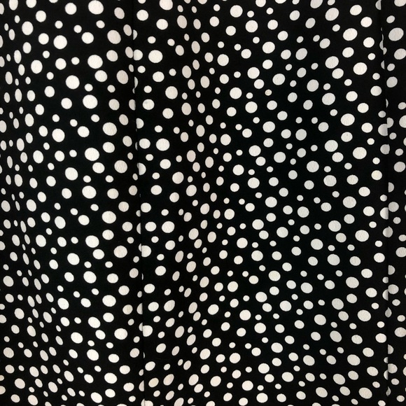 JBXR Polka Dot Flare Bottom Skirt Black White - Picture 2 of 6